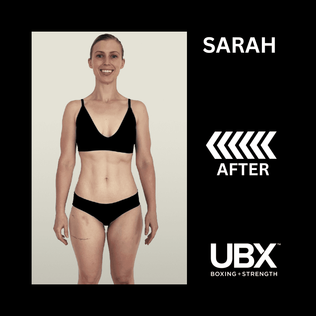 Post-transformation results of Sarah at UBX Ealing
