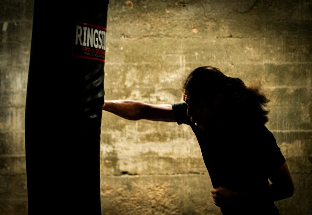 boxing heavy bag training